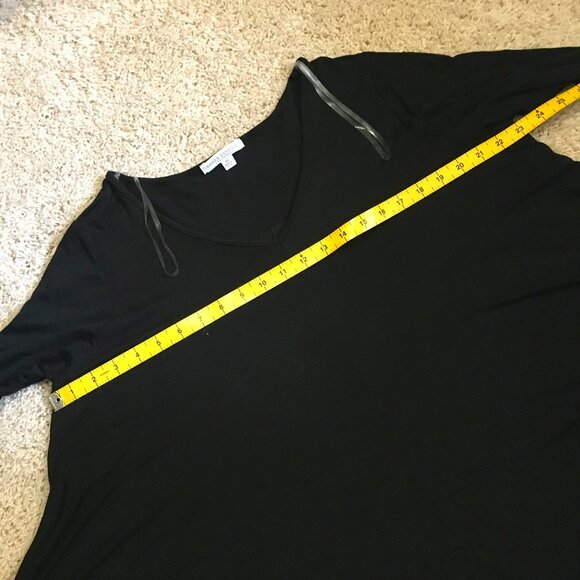 Green Envelope USA Made Witchy Black Reverse Handkerchief Hem A-Line Shirt - Picture 10 of 16